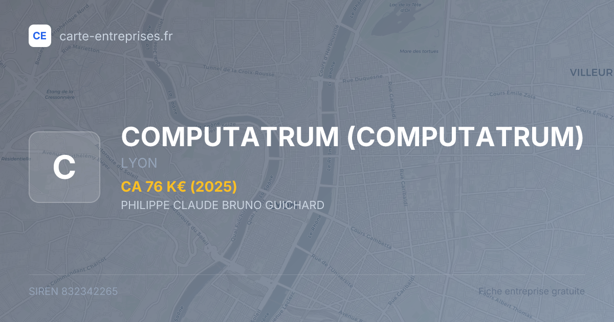 COMPUTATRUM — 832342265 — fiche entreprise