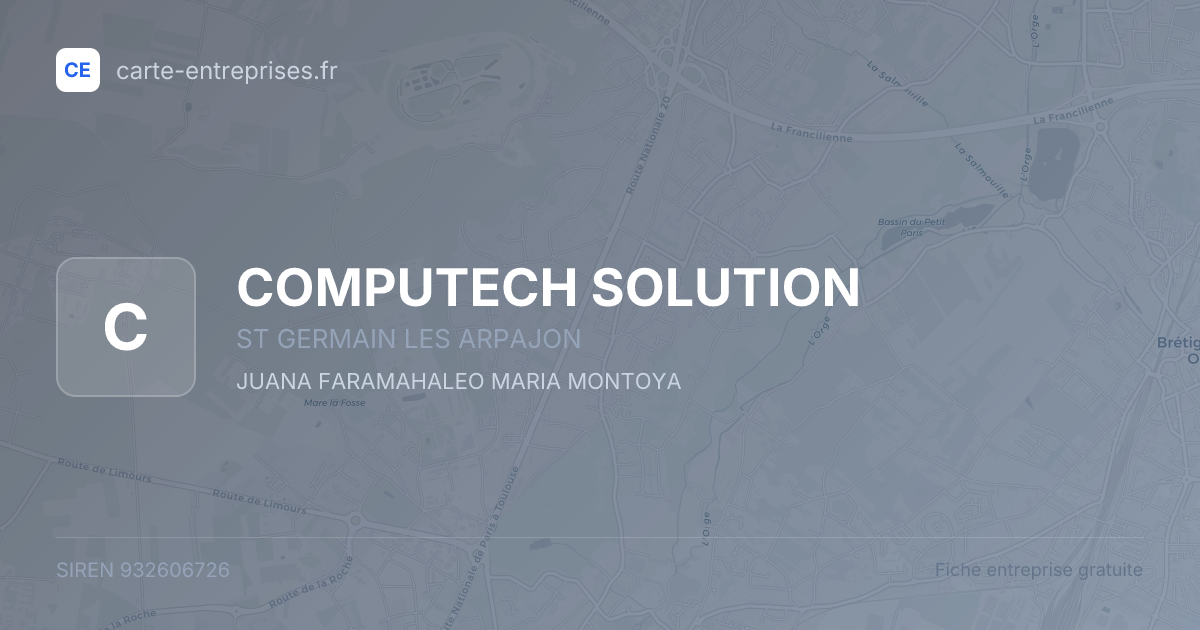 COMPUTECH SOLUTION — 932606726 — fiche entreprise