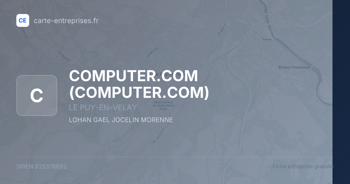 COMPUTER.COM — 825376692 — fiche entreprise