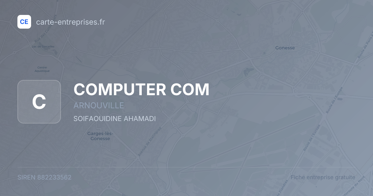 COMPUTER COM — 882233562 — fiche entreprise