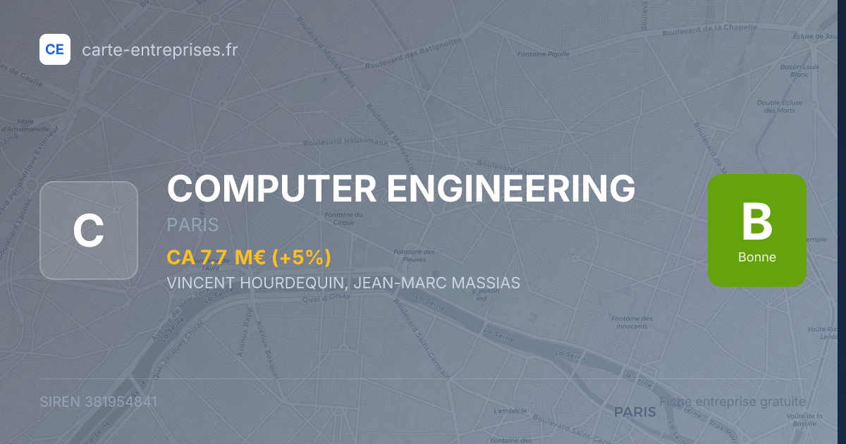 COMPUTER ENGINEERING — 381954841 — fiche entreprise