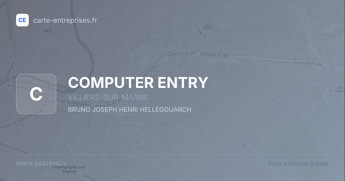 COMPUTER ENTRY — 849289673 — fiche entreprise
