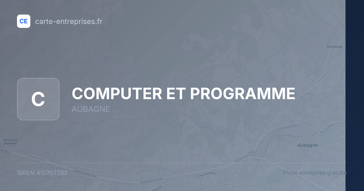 COMPUTER ET PROGRAMME — 410757702 — fiche entreprise