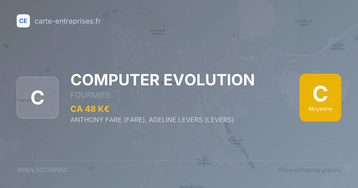 COMPUTER EVOLUTION — 502148950 — fiche entreprise