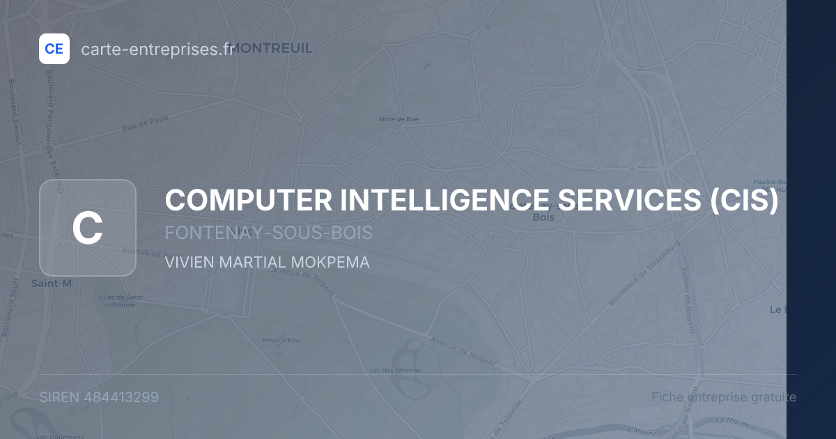 COMPUTER INTELLIGENCE SERVICES (CIS) — 484413299 — fiche entreprise