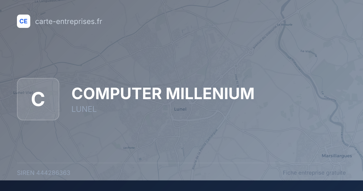 COMPUTER MILLENIUM — 444286363 — fiche entreprise