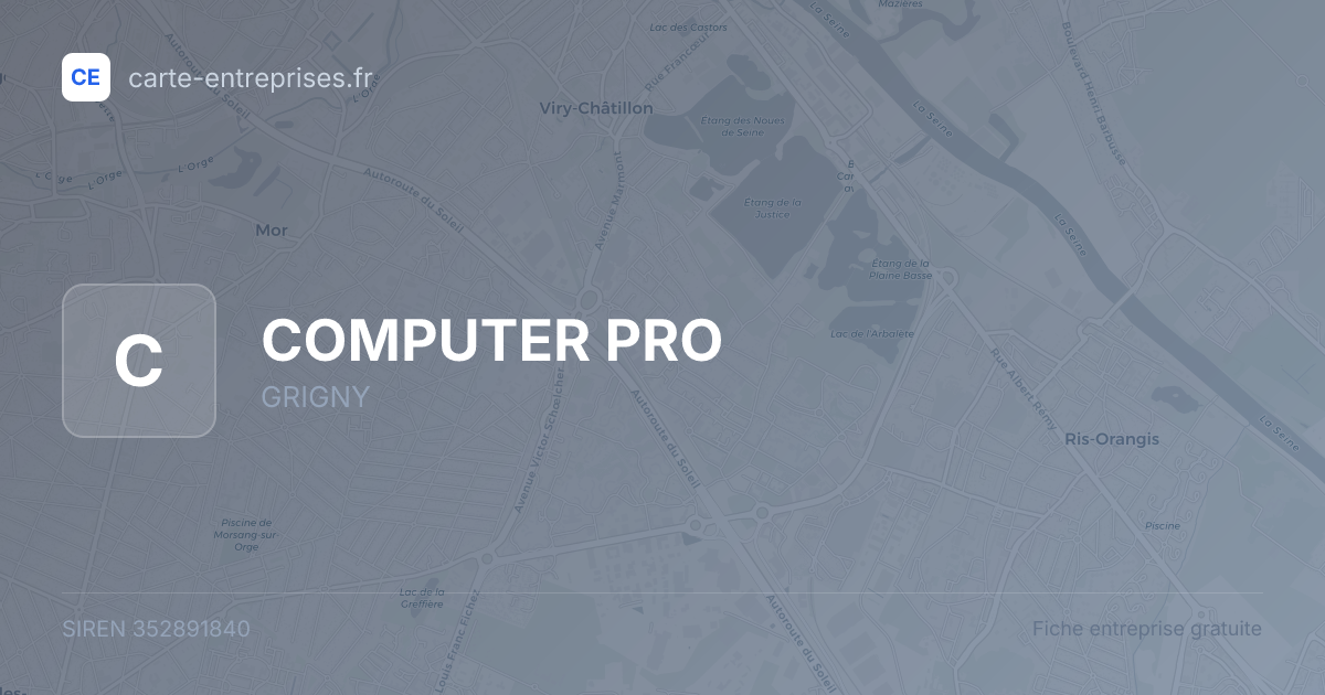 COMPUTER PRO — 352891840 — fiche entreprise