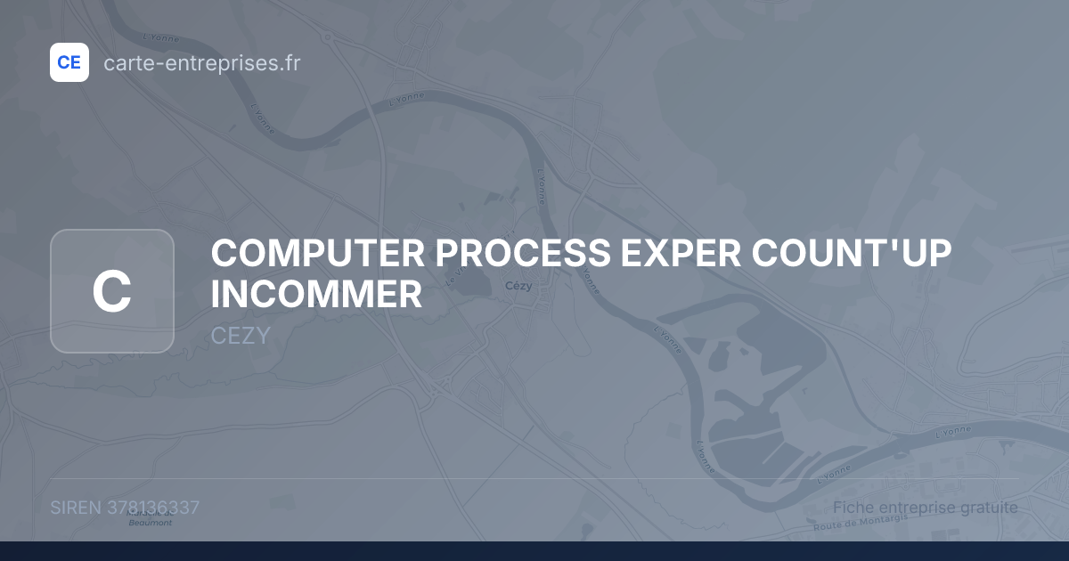COMPUTER PROCESS EXPER COUNT'UP INCOMMER — 378136337 — fiche entreprise