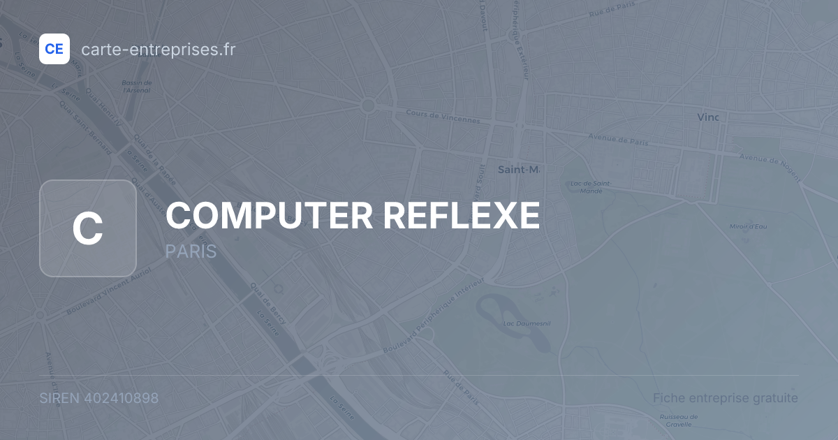 COMPUTER REFLEXE — 402410898 — fiche entreprise