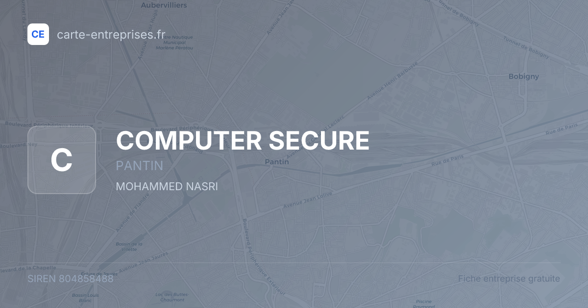 COMPUTER SECURE — 804858488 — fiche entreprise
