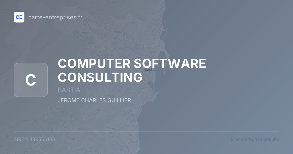 COMPUTER SOFTWARE CONSULTING — 389566183 — fiche entreprise