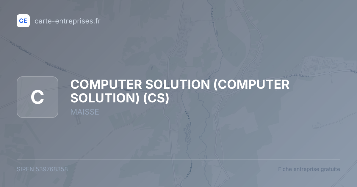 COMPUTER SOLUTION (COMPUTER SOLUTION) (CS) — 539768358 — fiche entreprise