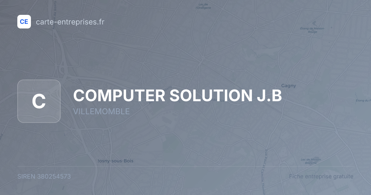 COMPUTER SOLUTION J.B — 380254573 — fiche entreprise