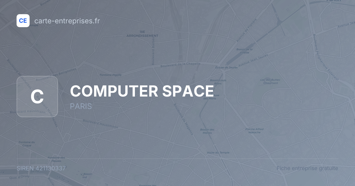 COMPUTER SPACE — 421130337 — fiche entreprise
