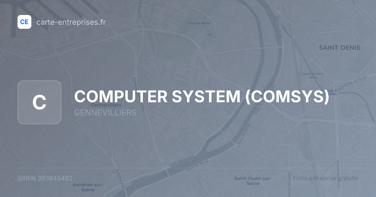 COMPUTER SYSTEM (COMSYS) — 393845482 — fiche entreprise