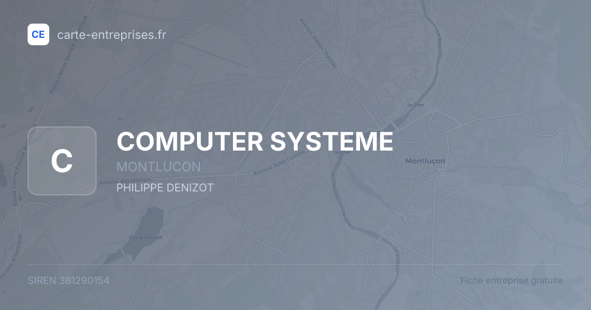 COMPUTER SYSTEME — 381290154 — fiche entreprise