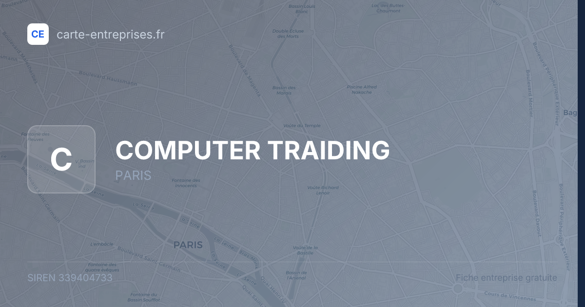 COMPUTER TRAIDING — 339404733 — fiche entreprise
