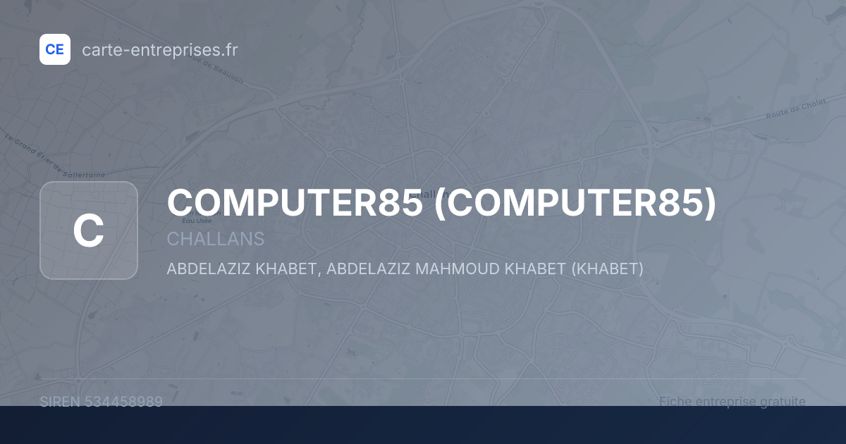 COMPUTER85 — 534458989 — fiche entreprise