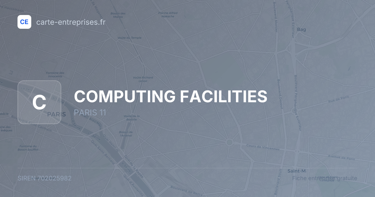 COMPUTING FACILITIES — 702025982 — fiche entreprise