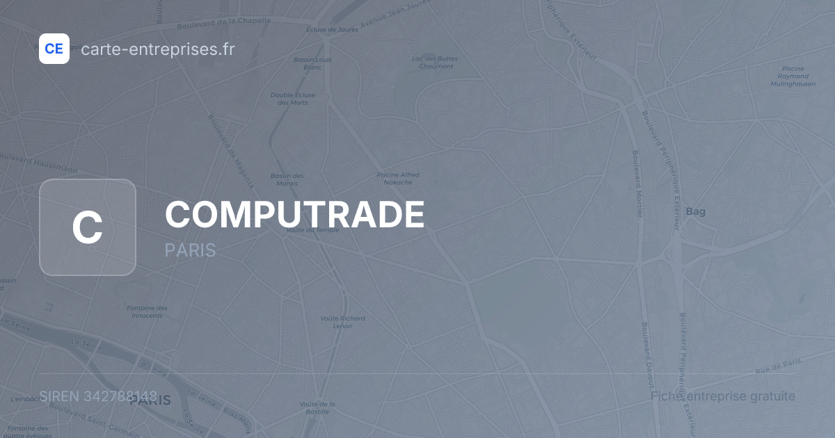 COMPUTRADE — 342788148 — fiche entreprise