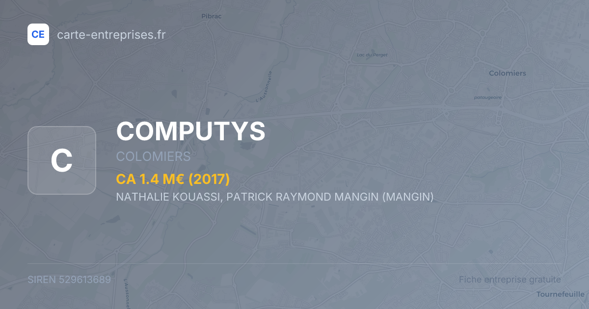 COMPUTYS — 529613689 — fiche entreprise