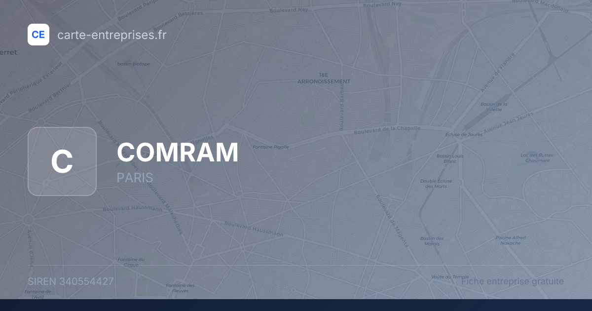 COMRAM — 340554427 — fiche entreprise