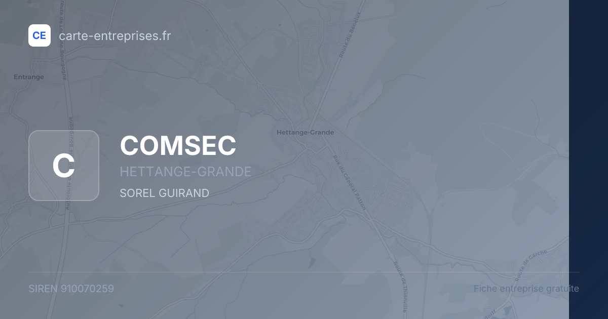 COMSEC — 910070259 — fiche entreprise