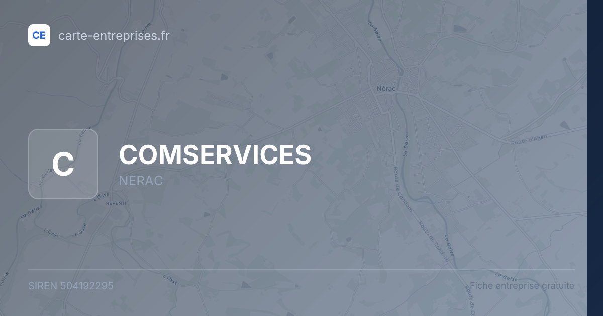 COMSERVICES — 504192295 — fiche entreprise