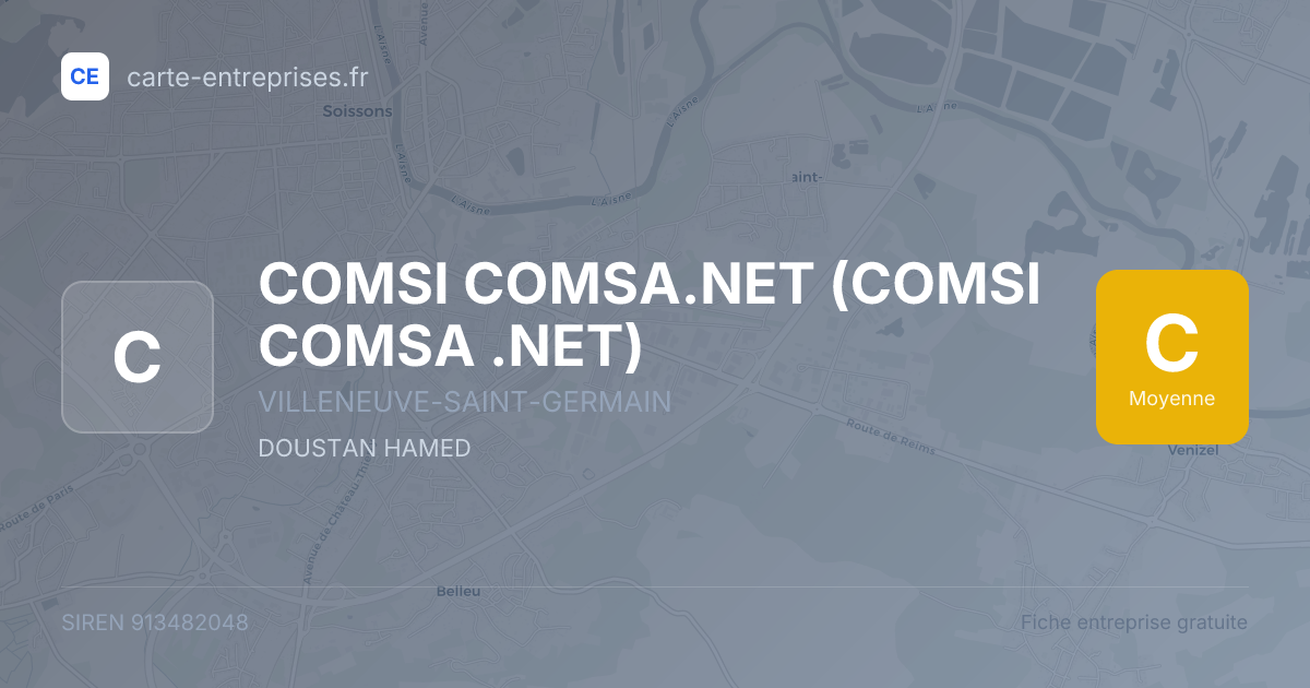 COMSI COMSA.NET (COMSI COMSA .NET) — 913482048 — fiche entreprise