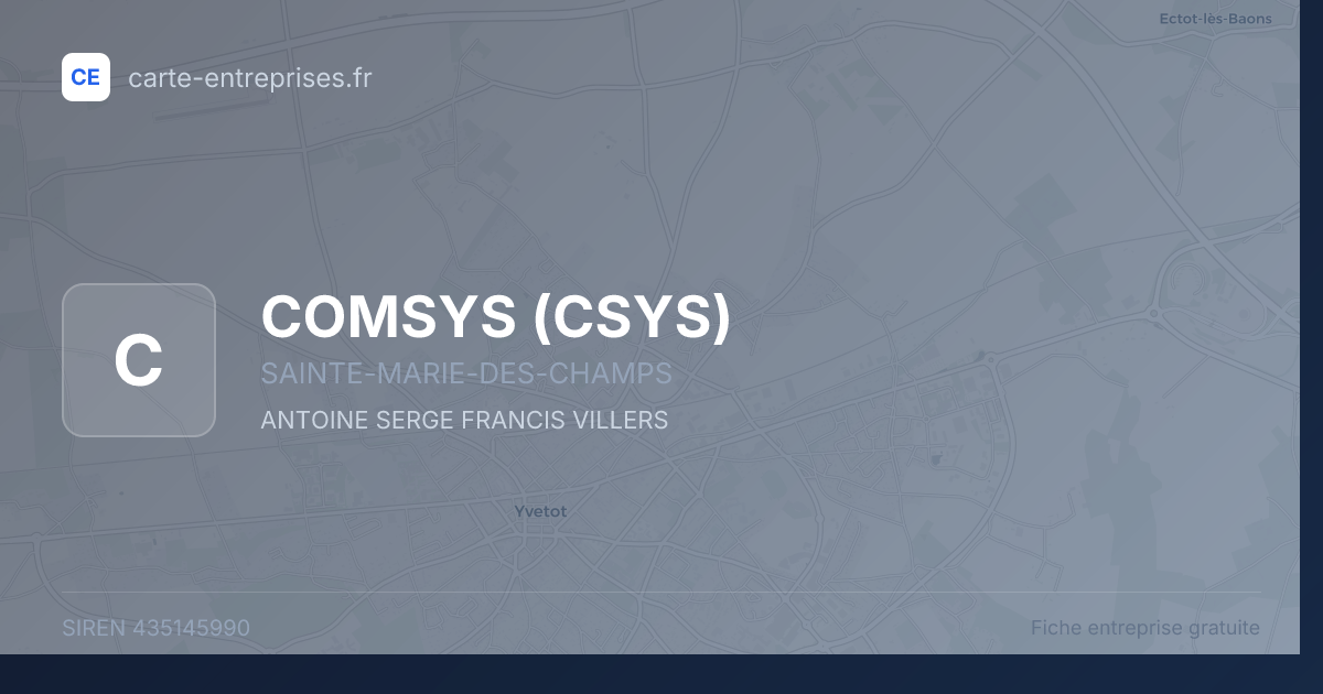 COMSYS (CSYS) — 435145990 — fiche entreprise