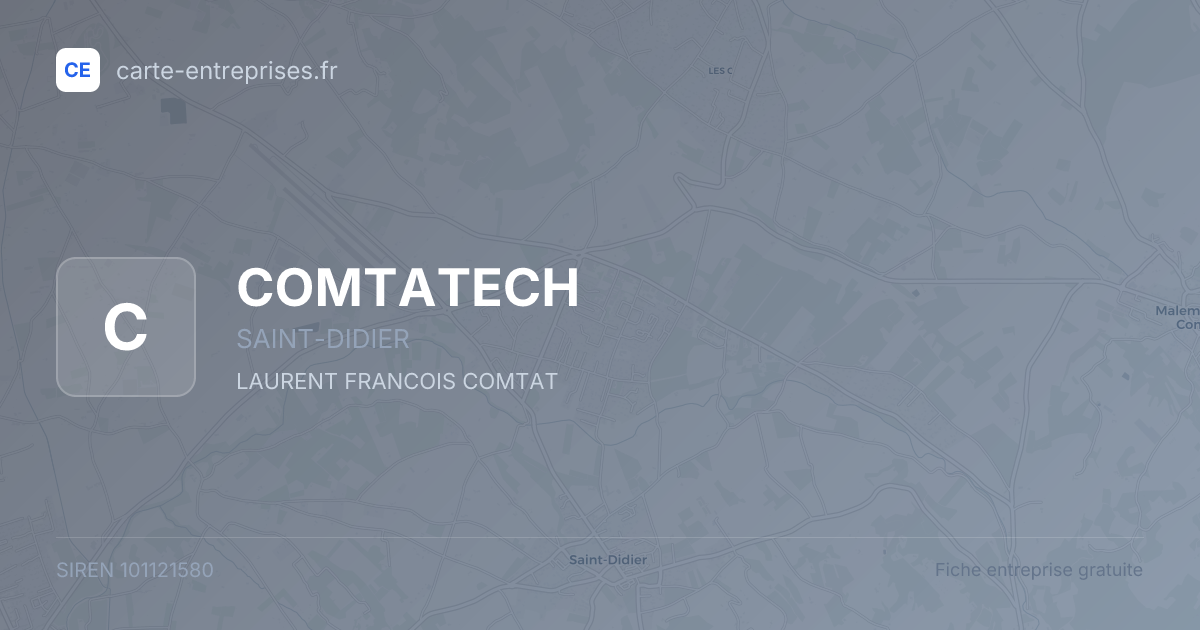 COMTATECH — 101121580 — fiche entreprise