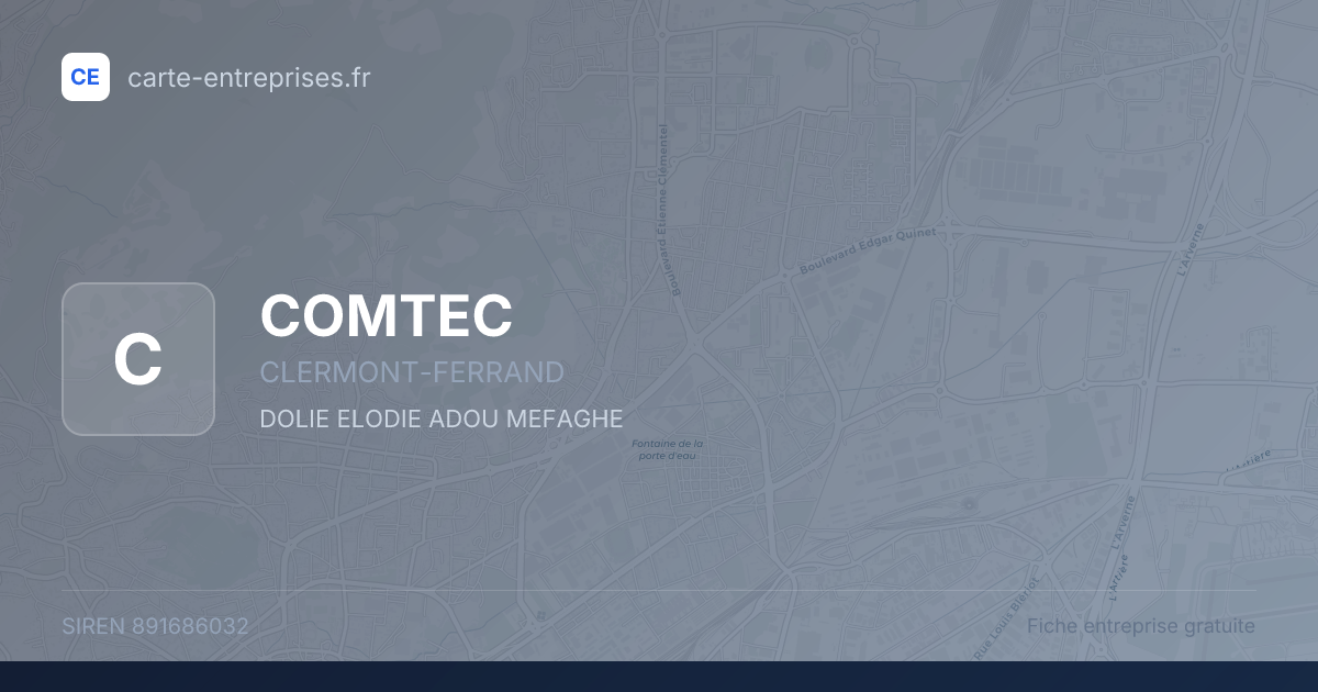 COMTEC — 891686032 — fiche entreprise