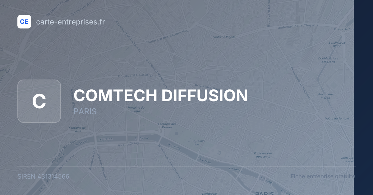 COMTECH DIFFUSION — 431314566 — fiche entreprise