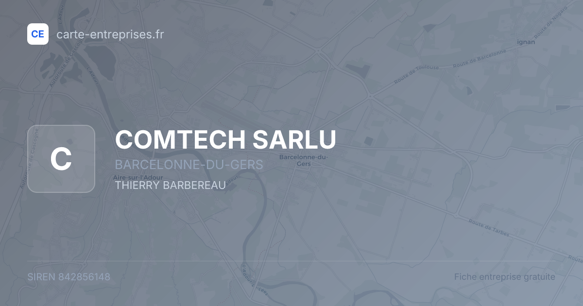 COMTECH SARLU — 842856148 — fiche entreprise