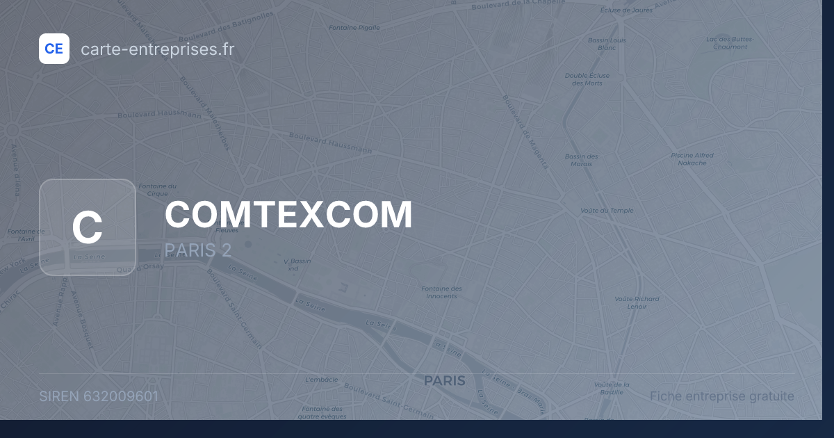 COMTEXCOM — 632009601 — fiche entreprise