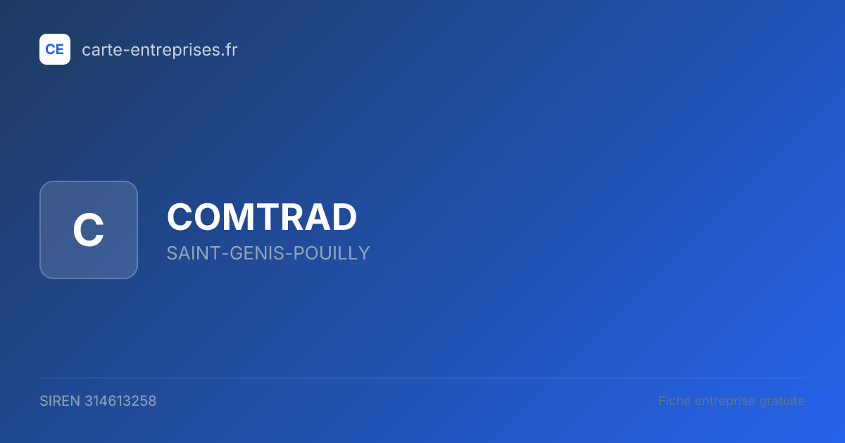 COMTRAD — 314613258 — fiche entreprise