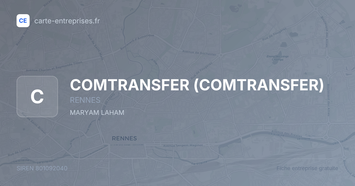 COMTRANSFER — 801092040 — fiche entreprise