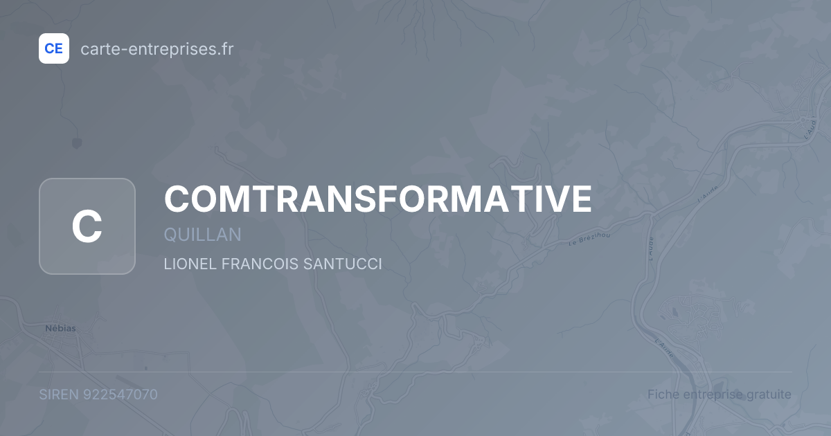 COMTRANSFORMATIVE — 922547070 — fiche entreprise