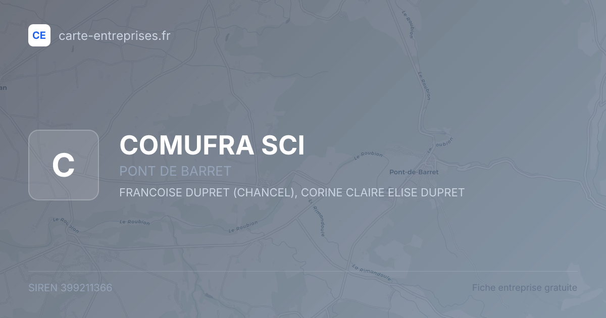 COMUFRA SCI — 399211366 — fiche entreprise