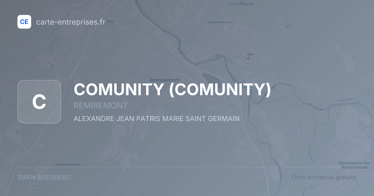 COMUNITY — 805359007 — fiche entreprise