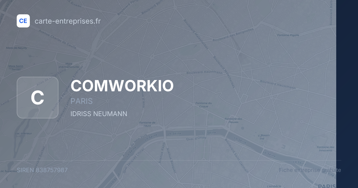 COMWORKIO — 838757987 — fiche entreprise