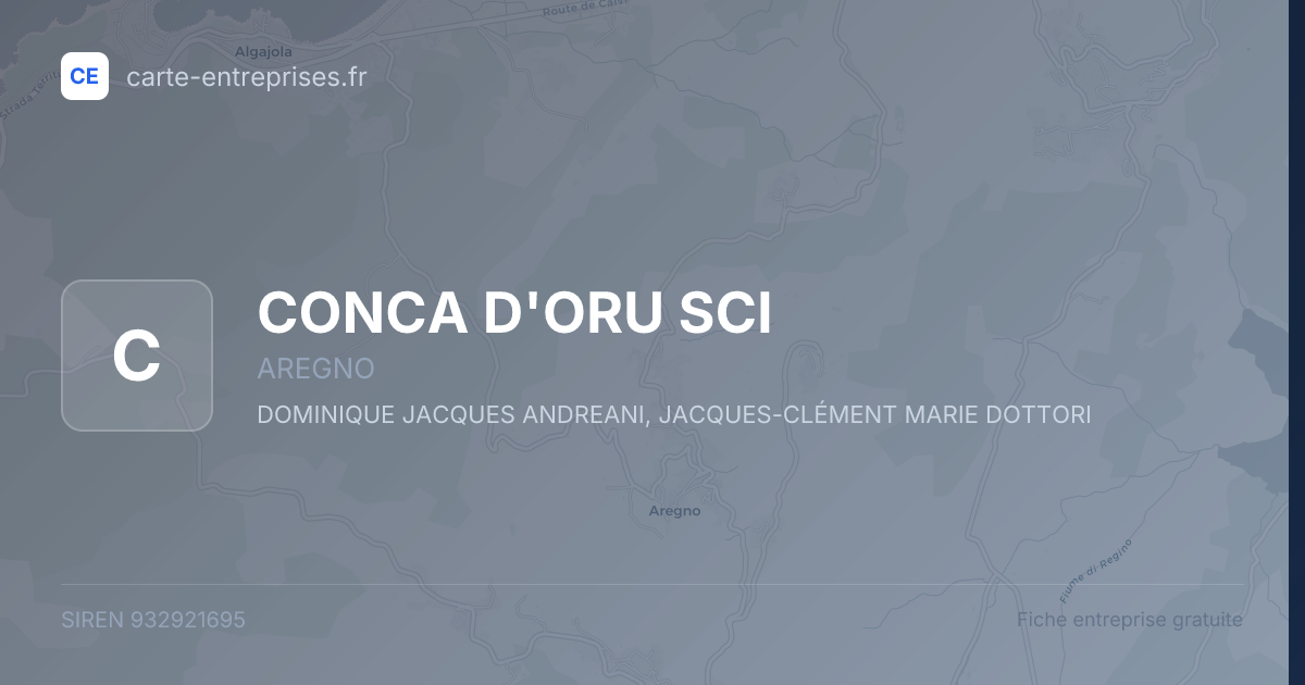 CONCA D'ORU SCI — 932921695 — fiche entreprise