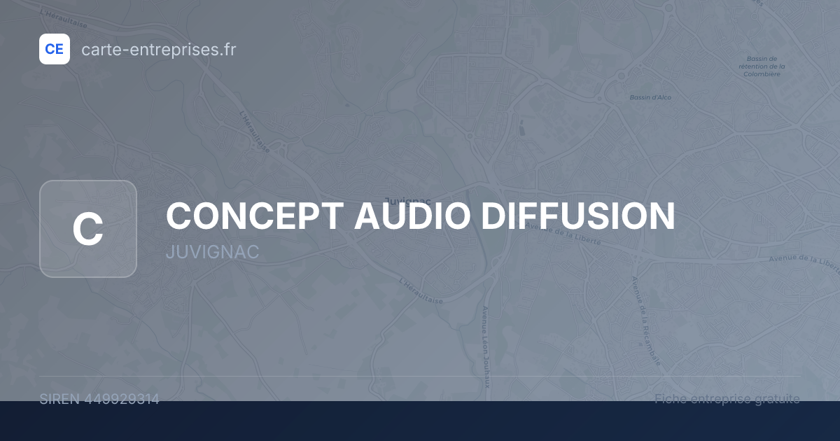CONCEPT AUDIO DIFFUSION — 449929314 — fiche entreprise