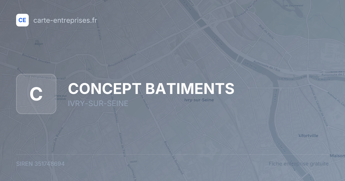 CONCEPT BATIMENTS — 351748694 — fiche entreprise