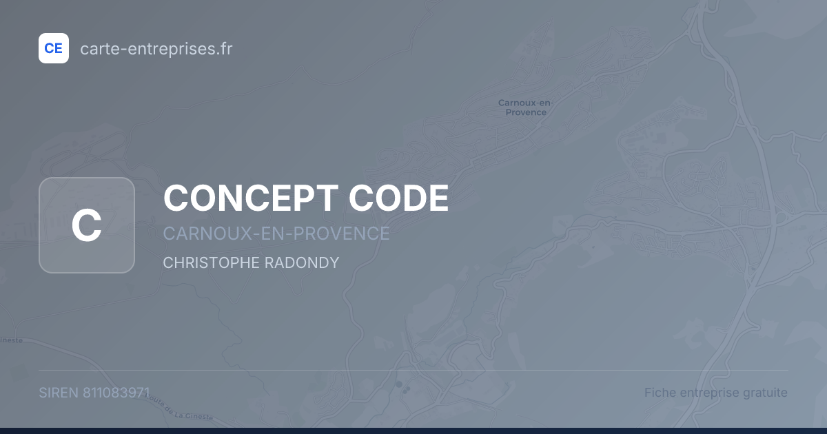 CONCEPT CODE — 811083971 — fiche entreprise