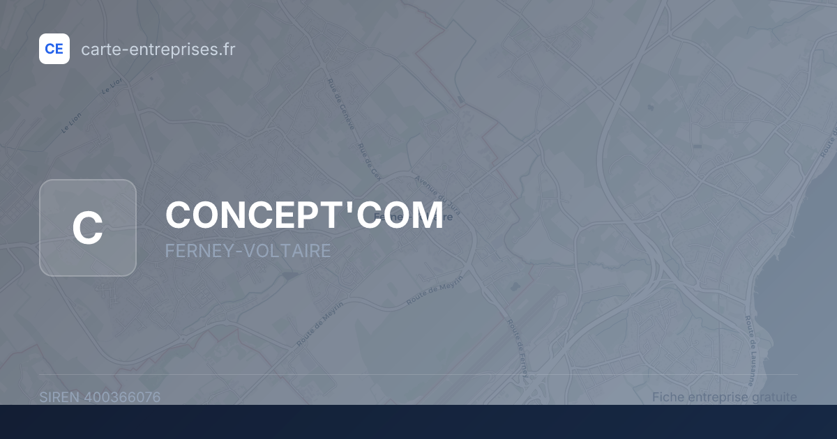 CONCEPT'COM — 400366076 — fiche entreprise