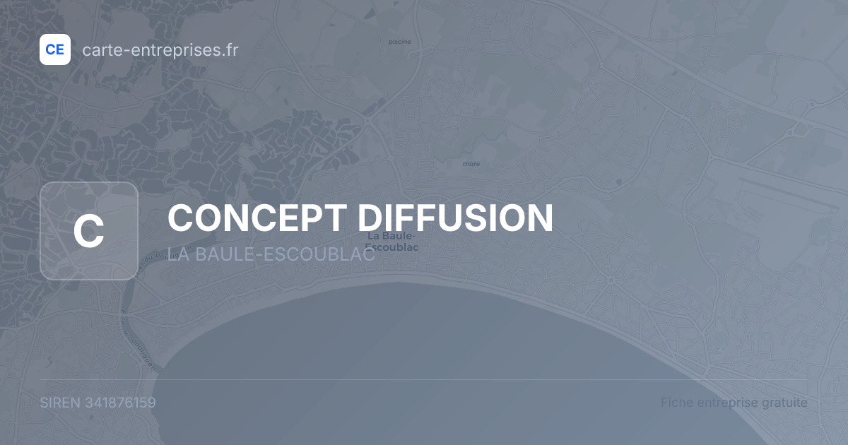 CONCEPT DIFFUSION — 341876159 — fiche entreprise