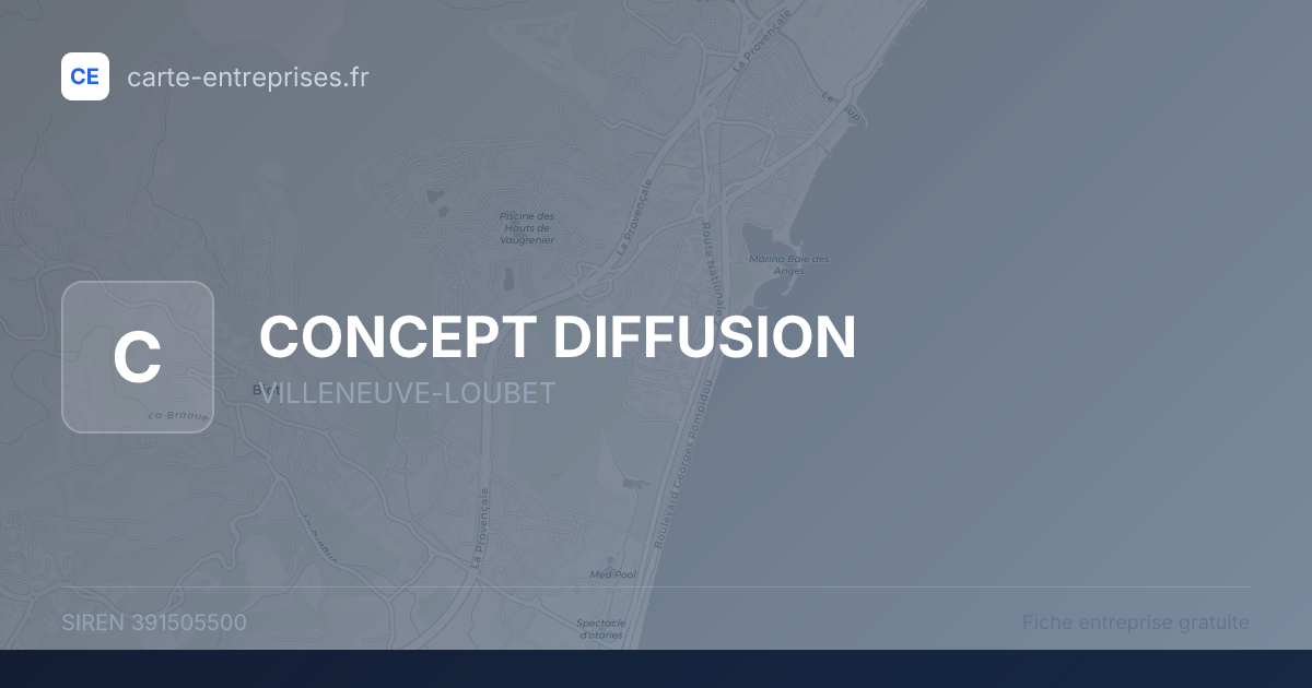 CONCEPT DIFFUSION — 391505500 — fiche entreprise