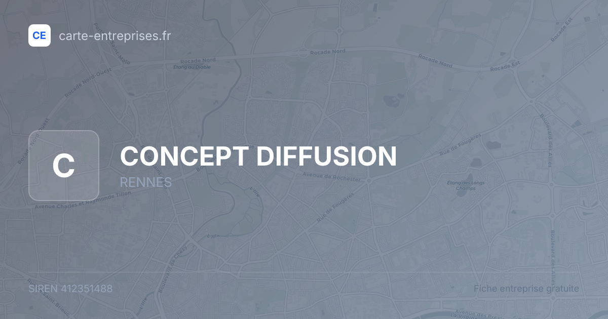 CONCEPT DIFFUSION — 412351488 — fiche entreprise