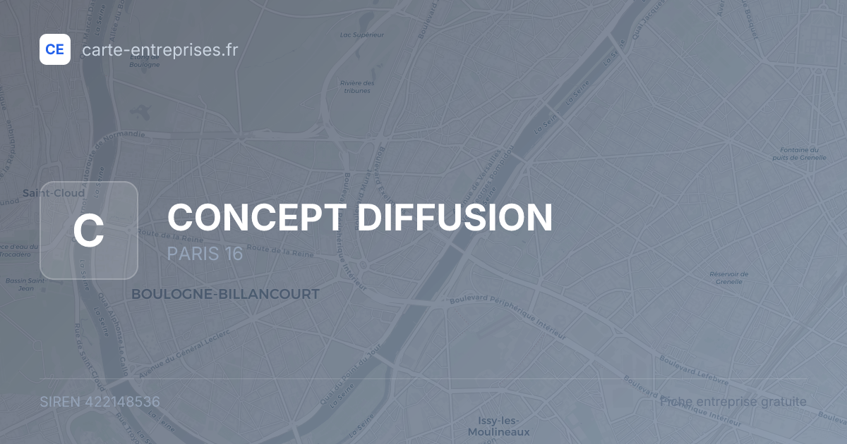 CONCEPT DIFFUSION — 422148536 — fiche entreprise